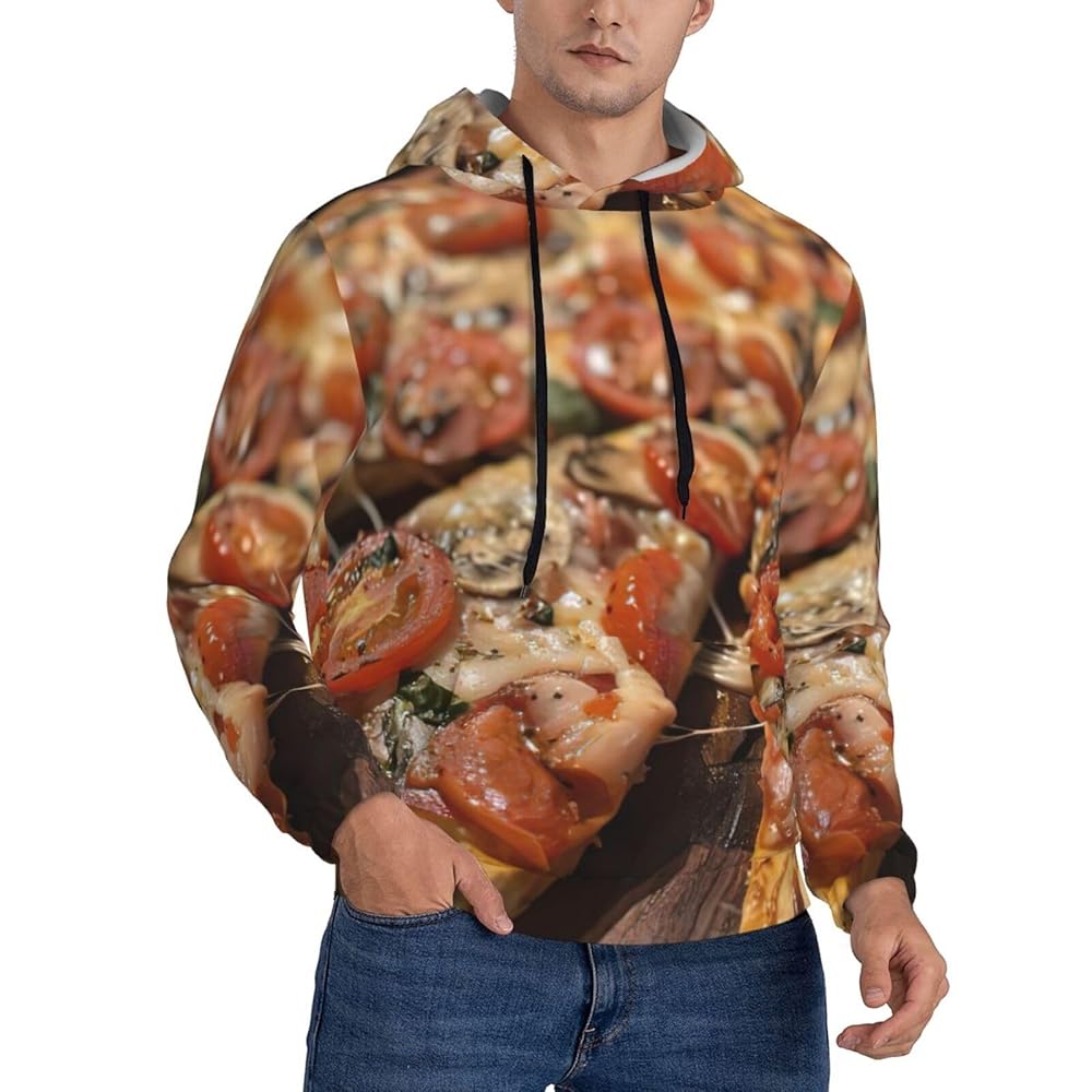 Amazon.com: Tasty Pizza Print Men'S Hoodie Versatile